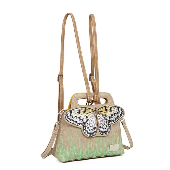 Hi-Di-Hi Madame Butterfly Hand/ Shoulder/ Bagpack Beige/ Beige