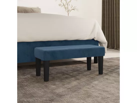 Banc Bleu foncé 70x30x30 cm Velours