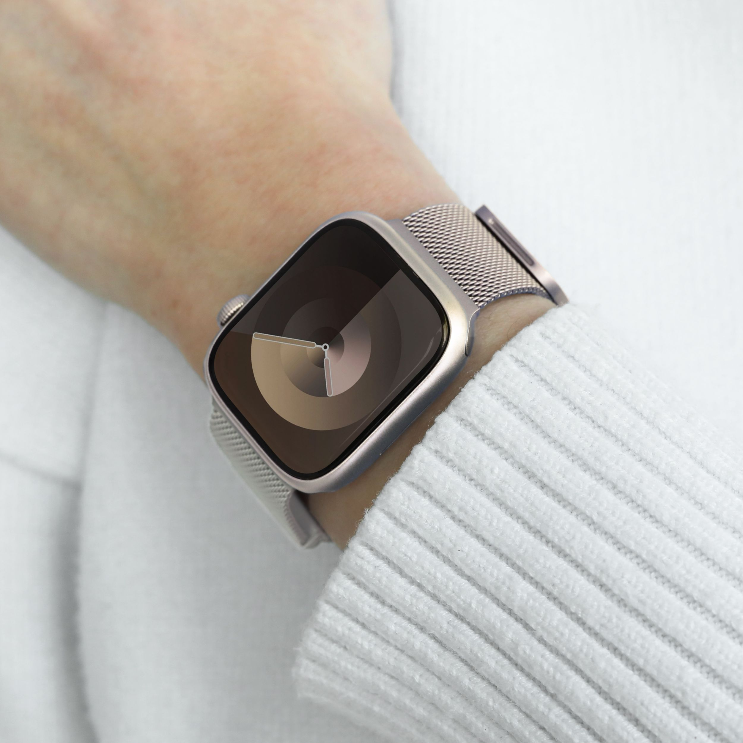 Milanese Loop 2 Apple Watch (42/41/40/38 mm) Edelstahl Armband (AWS00181) (Gelenkumfang: 130-200mm) - Champagne
