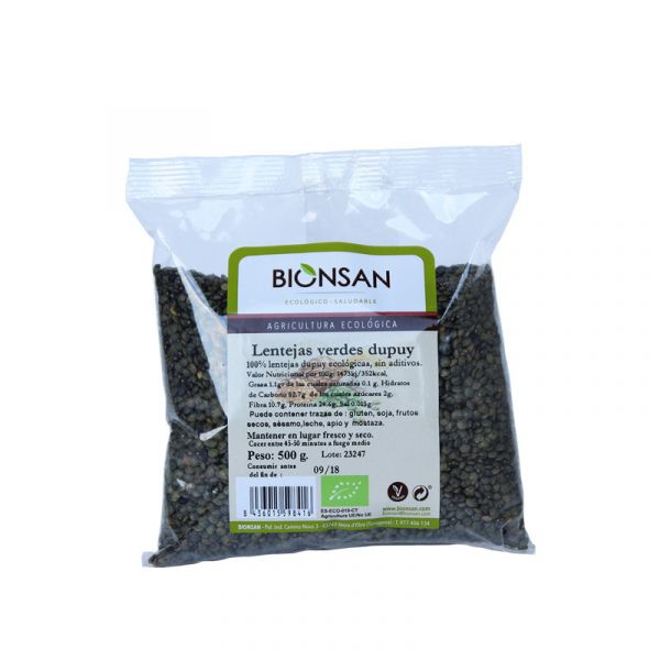 Bionsan Lentilhas verdes Dupuy Bio 500g