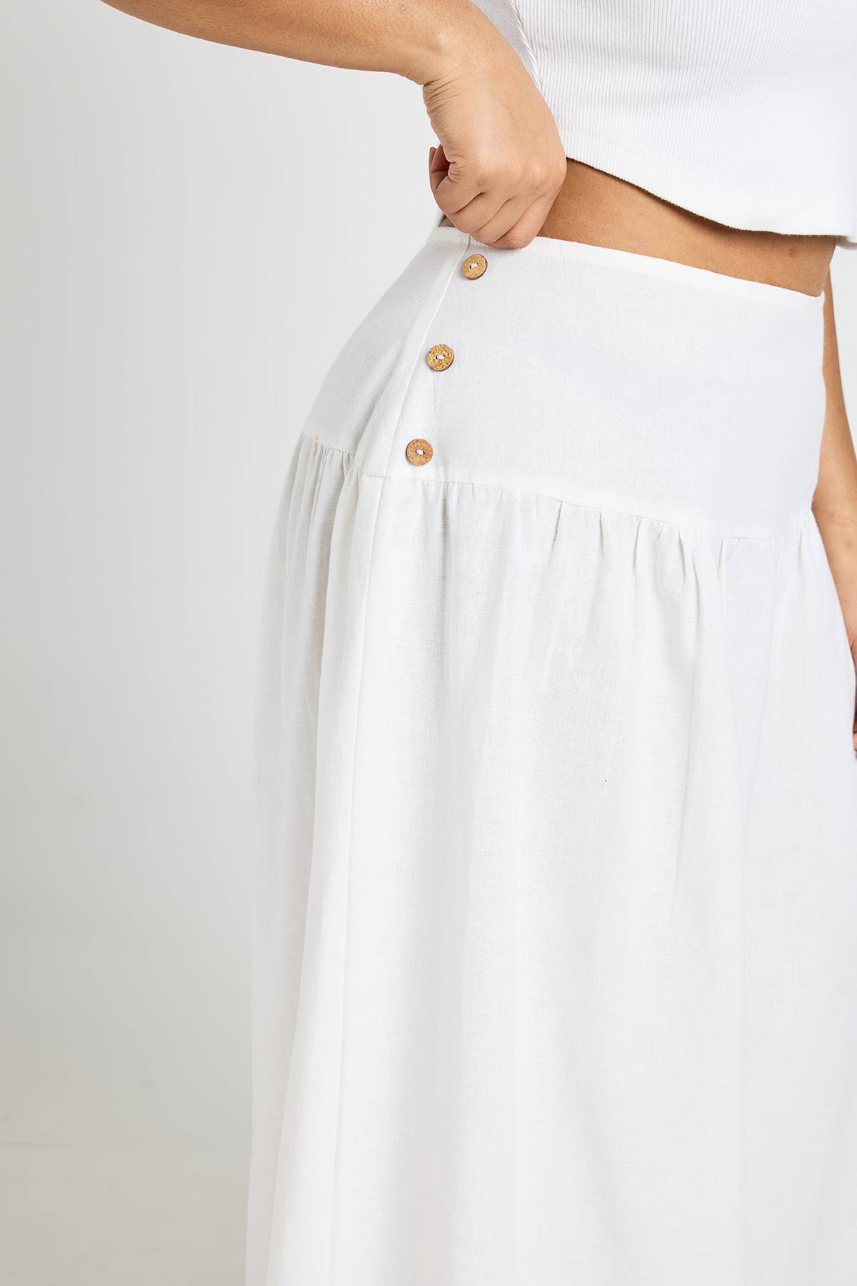 boohoo Pantalon Grande Taille À Jambes Ultra Larges Effet Lin