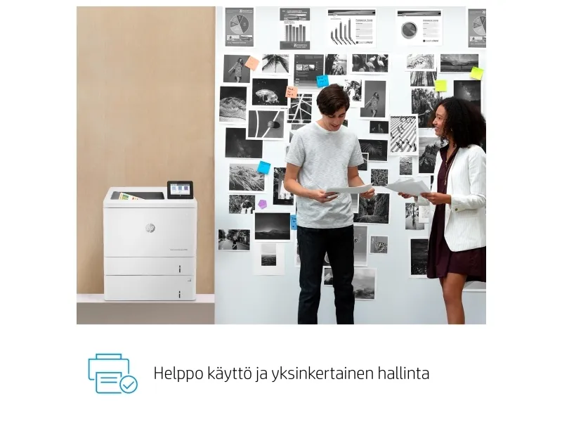 HP Color LaserJet Enterprise M555x - Printer - farve - Duplex - laser - A4/Legal - 1200 x 1200 dpi - op til 38 spm (mono) / op til 38 spm (farve) - kapacitet: 650 ark - USB 2.0, Gigabit LAN, Wi-Fi(n), USB 2.0 vært