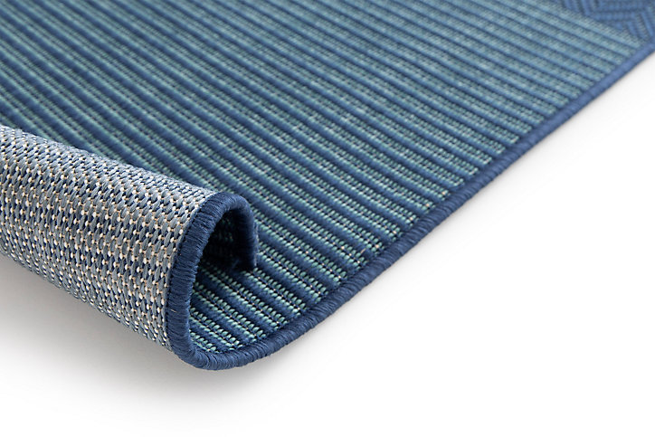 Tapis Burbridge GoodHome bleu foncé L.170 x L.120 cm