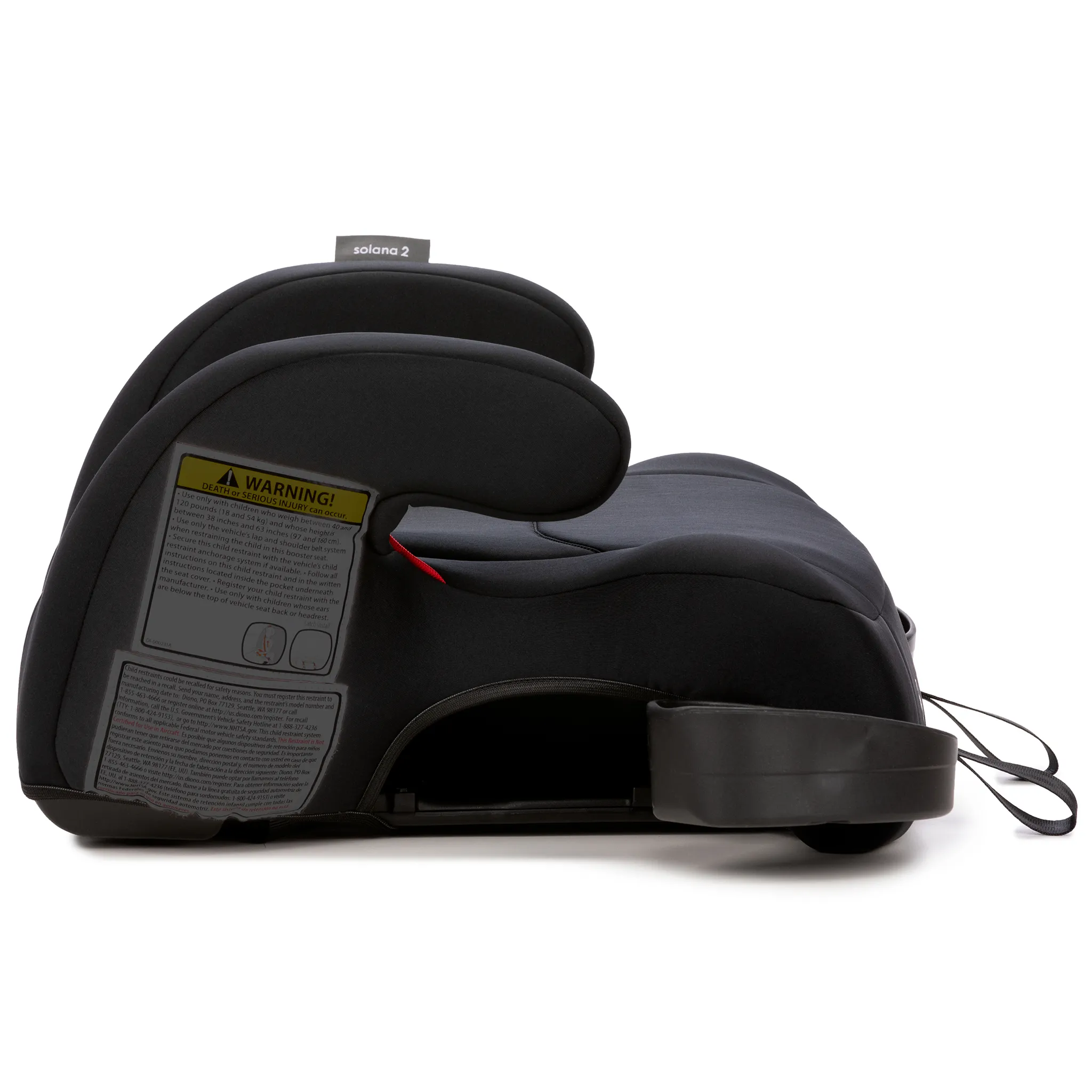 Diono Siège d'Auto Rehausseur 40-120lb Solona 2 - Noir