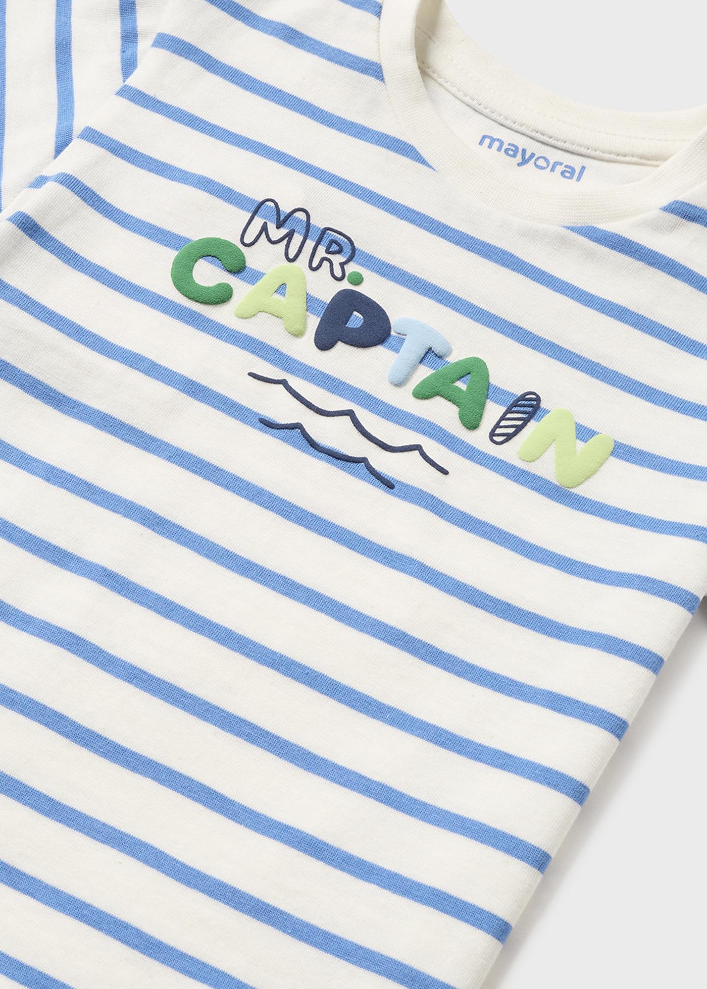 Conjunto de 2 camisetas infantis de manga curta em algodão sustentável
