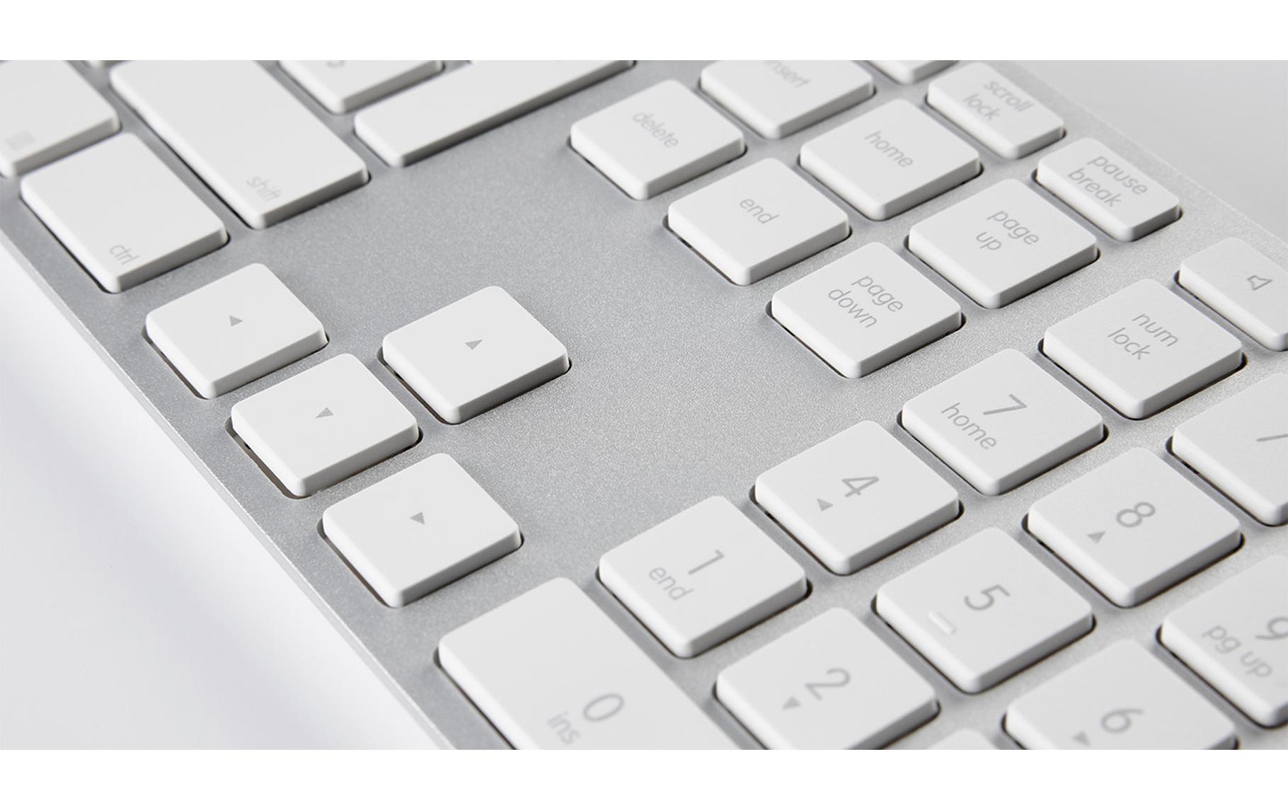 Tastatur USB Grosse Beschriftung WinOS SilberGrossschrift USB Tastatur mit 2 USB-Anschlüssen für Windows-Betriebssystem