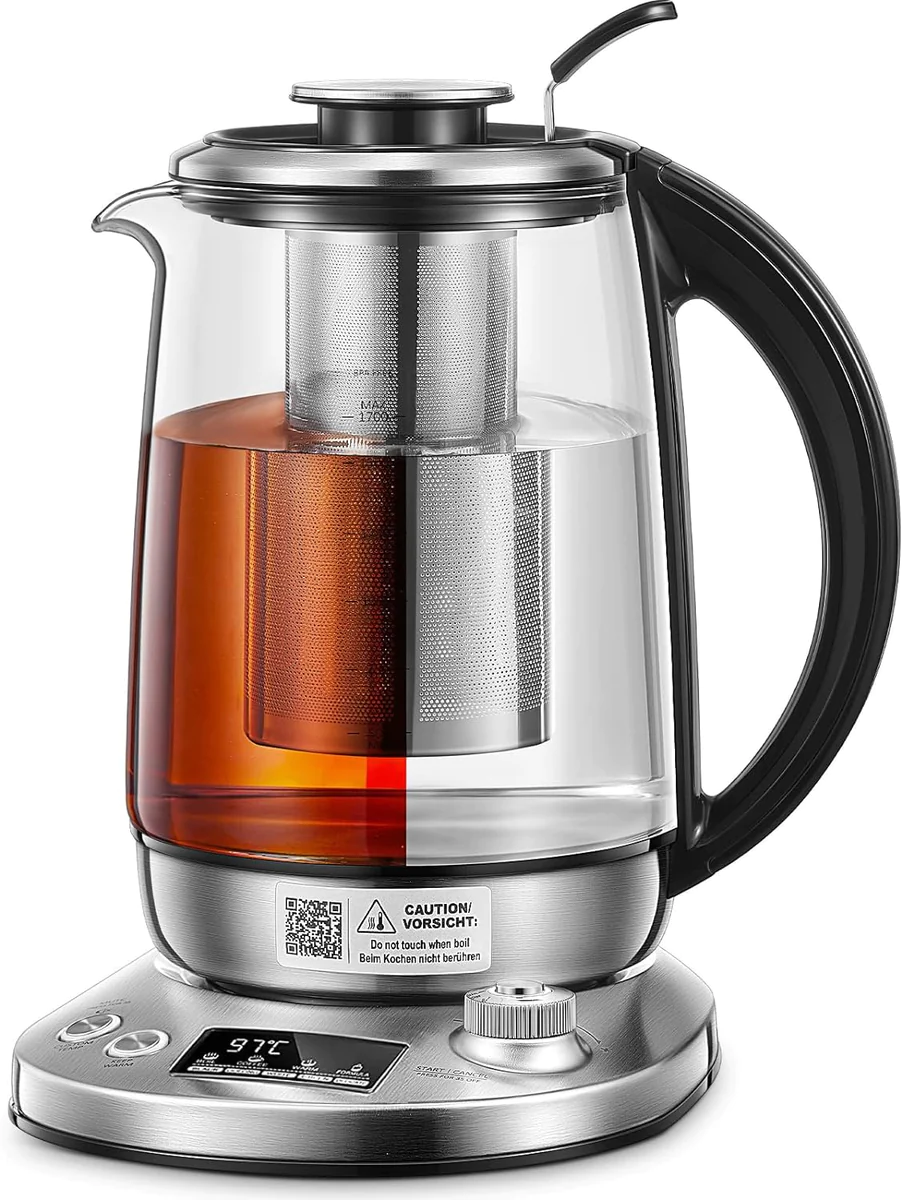 Bouilloire électrique de 1,7L avec 9 préréglages de TempéRature 2200W