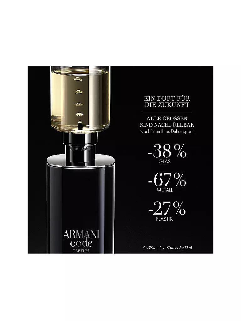 GIORGIO ARMANI Code Parfum 75 ml Nachfüllbar keine Farbe
