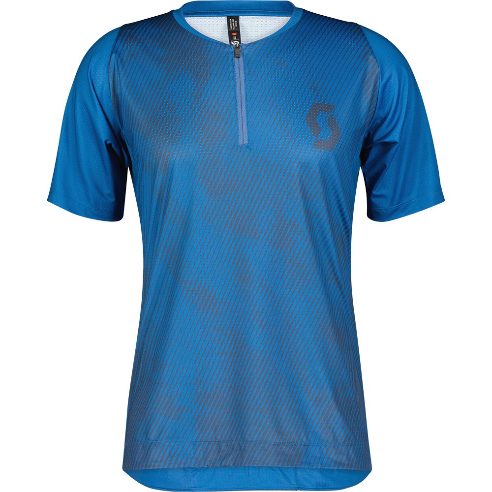 Scott Trail Vertic Zip Radtrikot Kurzarm Herren storm blue midnight blue