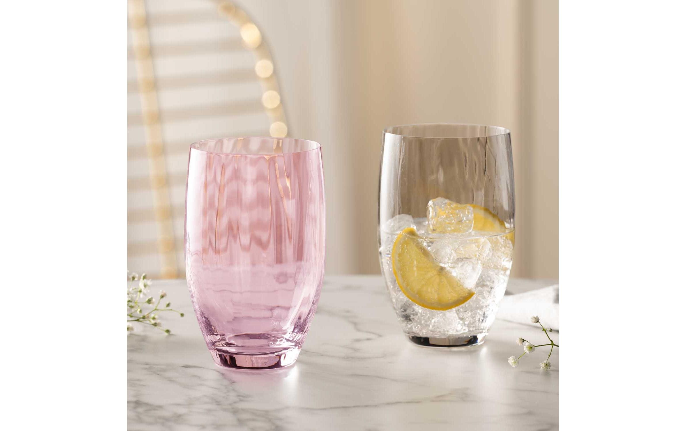 Longdrinkglas Poesia 460 ml, 6 Stück, RosaLongdrinkgläser Set