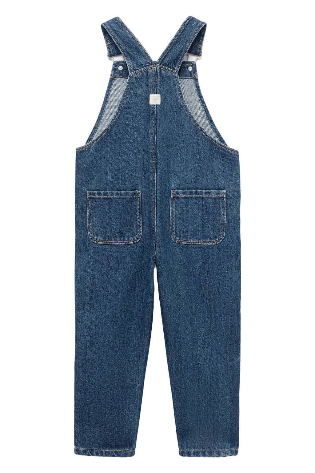 Mango Kids denim tuinbroek dark blue denim