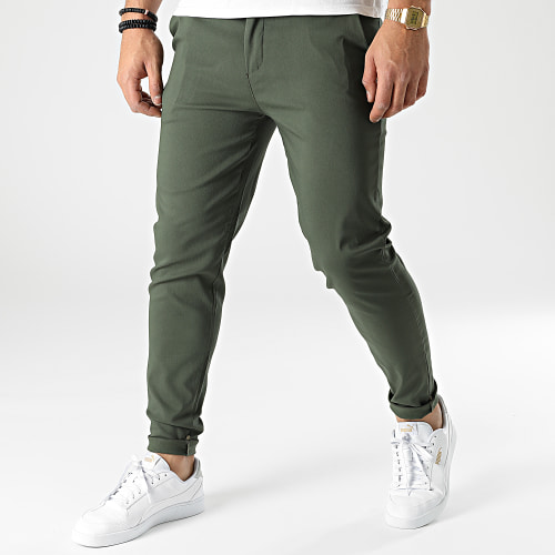 Pantalon Slim Fit 10015 Vert Kaki