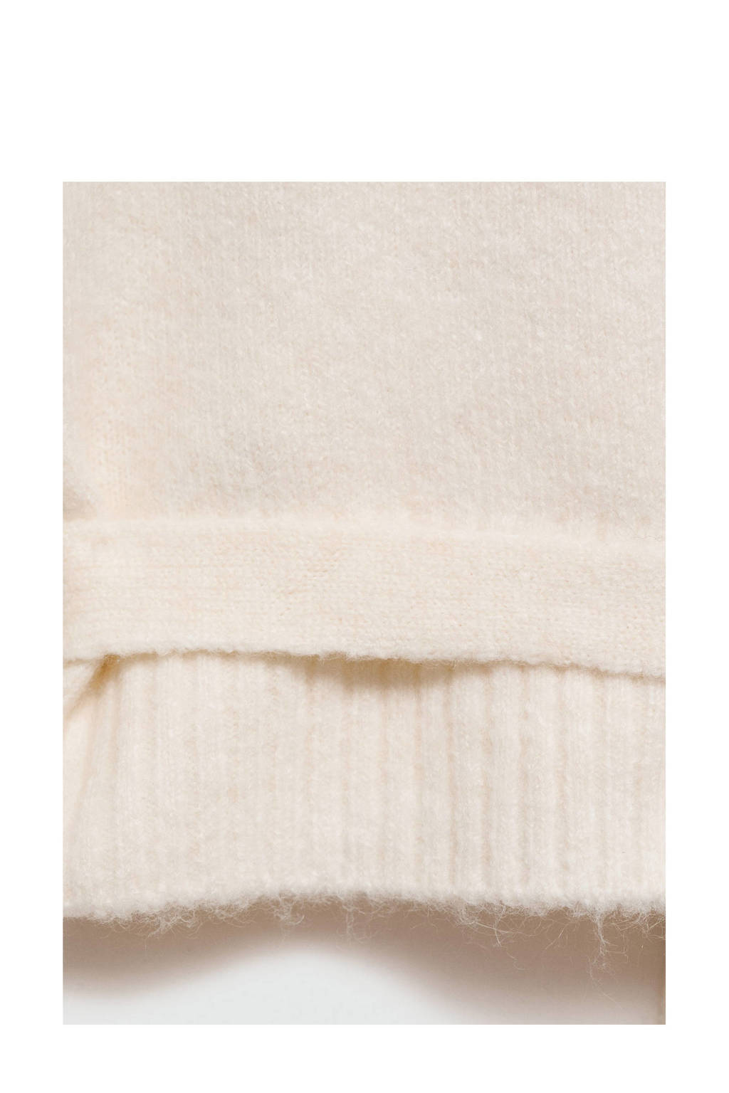 MANGO TEEN fijngebreid vest lichtbeige