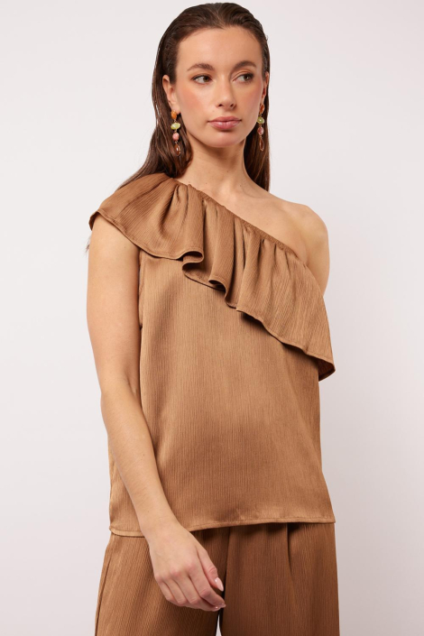 Fluresk camel dames top