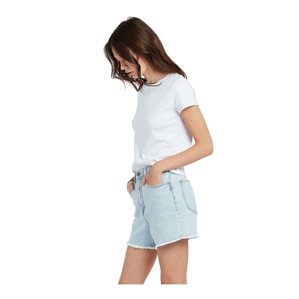 Volcom STONE STEP - Short Femme thrifter blue light