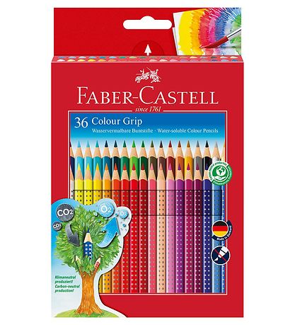 Faber-Castell Buntstifte - Grip - Aquarell - 36 st. - Mehrfarbig