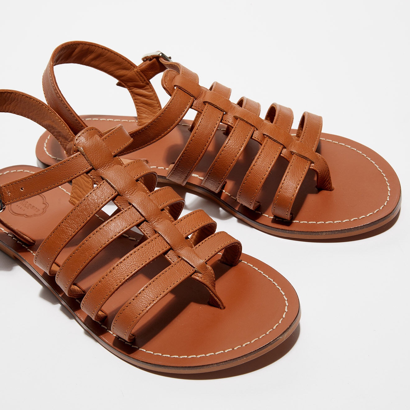 Apologie Studio Sandales en Cuir Sophie camel