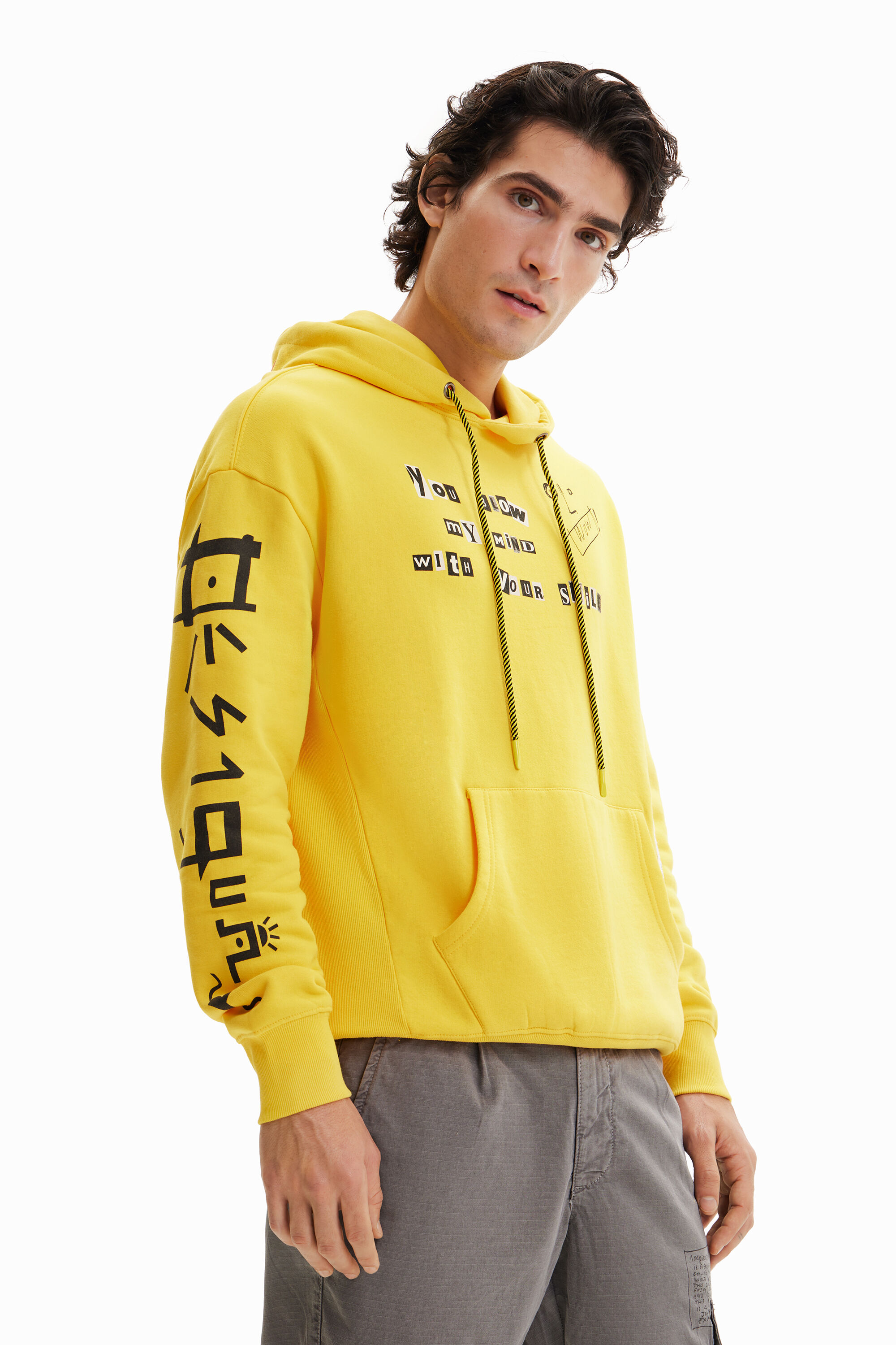 Sweat-shirt capuche messages