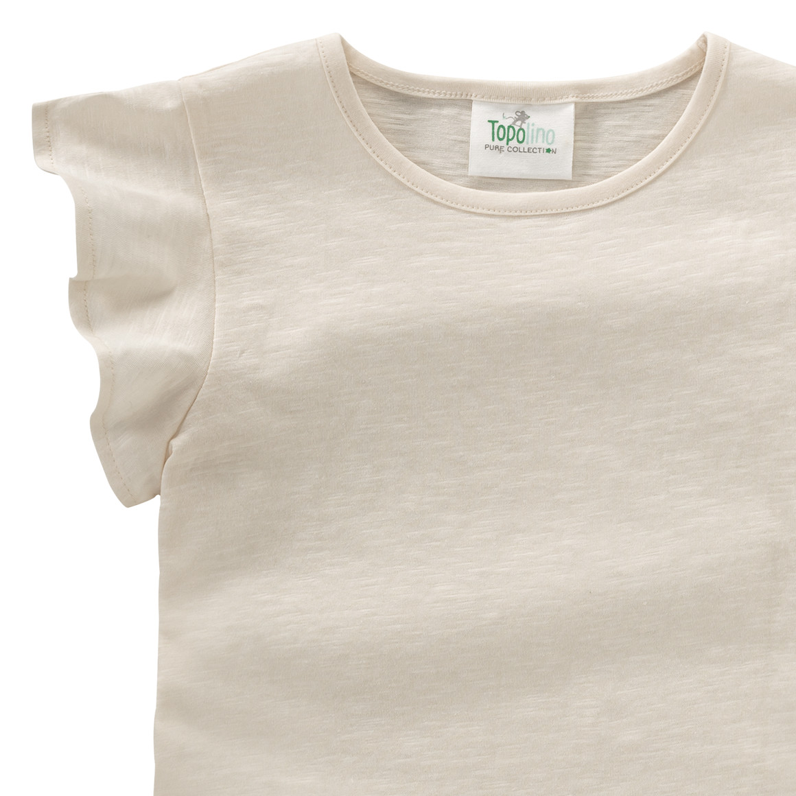 Topolino Pure Collection Mädchen T-Shirt mit Flügelärmeln creme