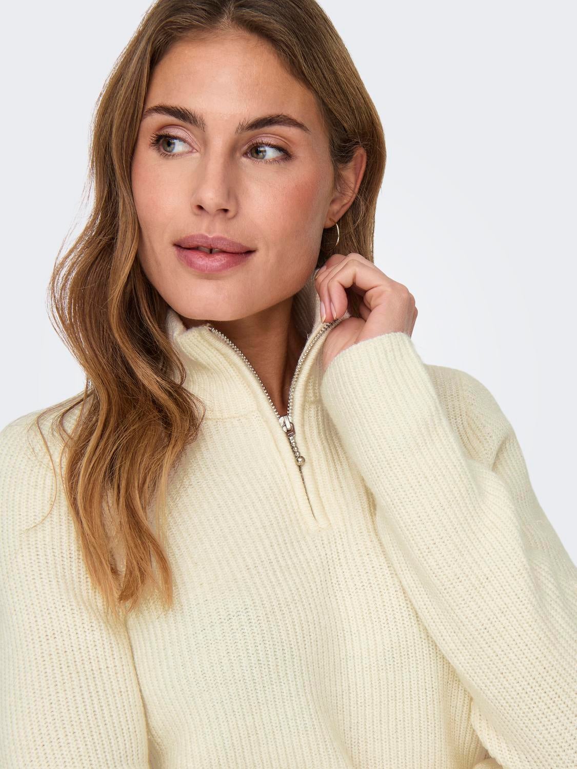 ONLFIA Strickpullover Whitecap Gray
