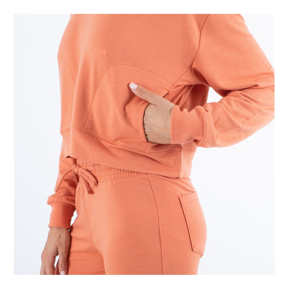 Hurley EASY OVERSIZED - Sweat Femme carnelian