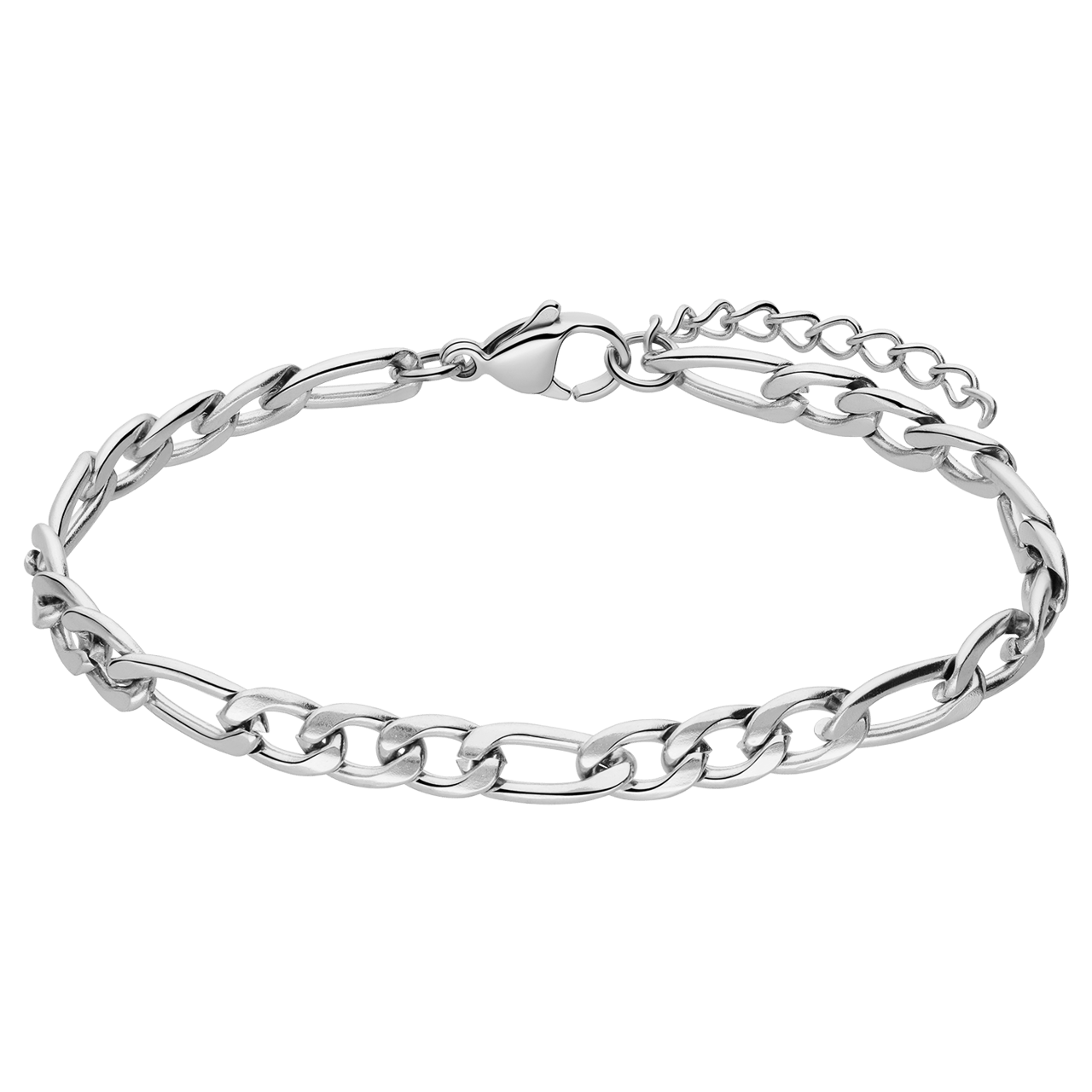 Stalen armband figaro 5mm
