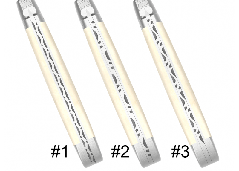 Couteau Laguiole avec un manche en Os de vache et mitres inox