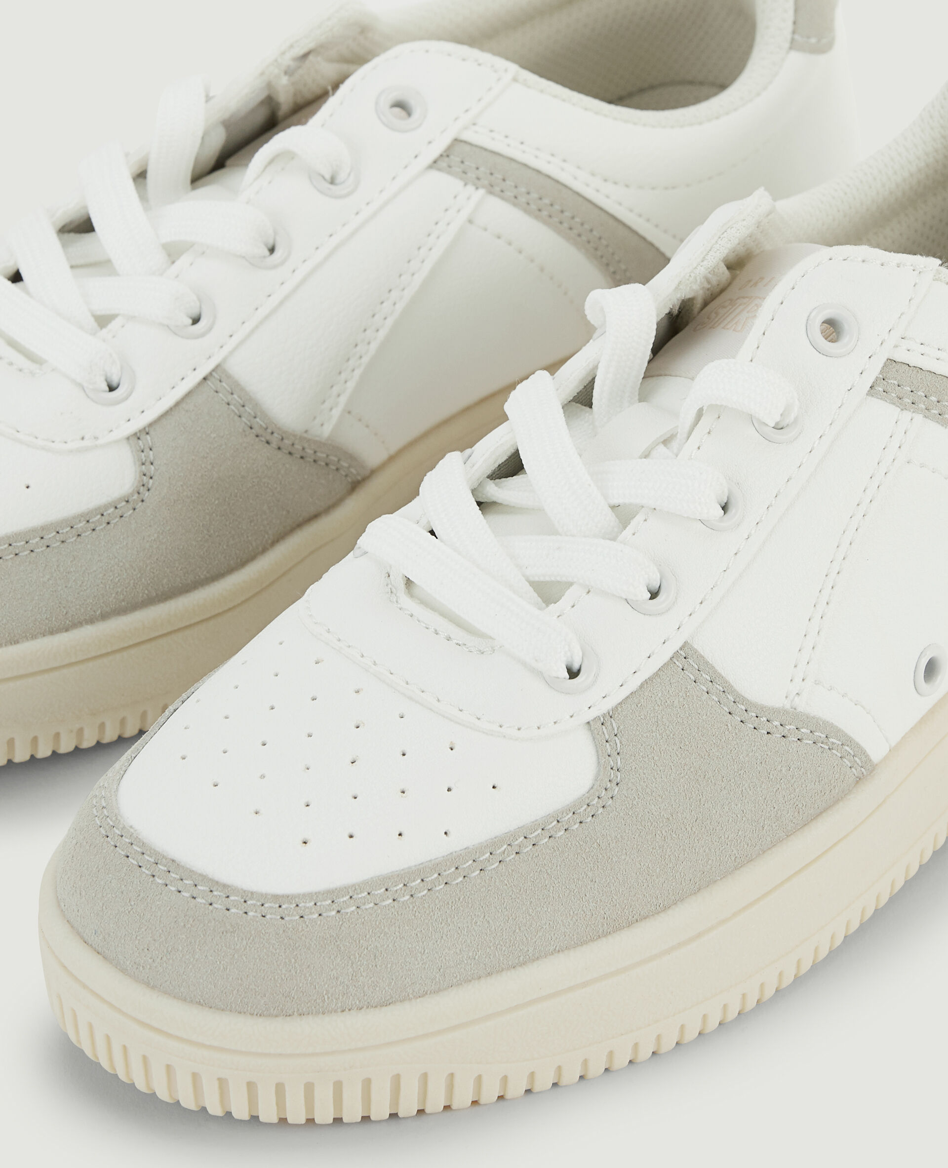 Sneakers bi-matière - Beige