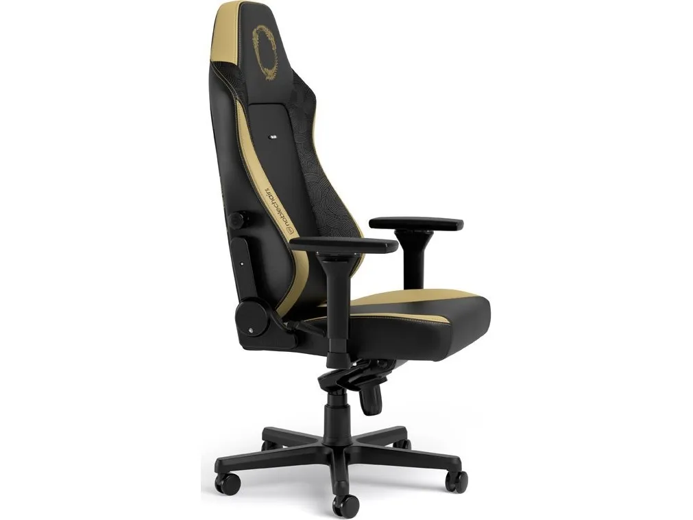 Noblechairs Hero - Stol - ergonomisk - armstøtter - vippe - drejeled - aluminium, polyurethan, velour, memory foam, koldskum, stålramme, veganerlæder (PU) - The Elder Scrolls Online Edition