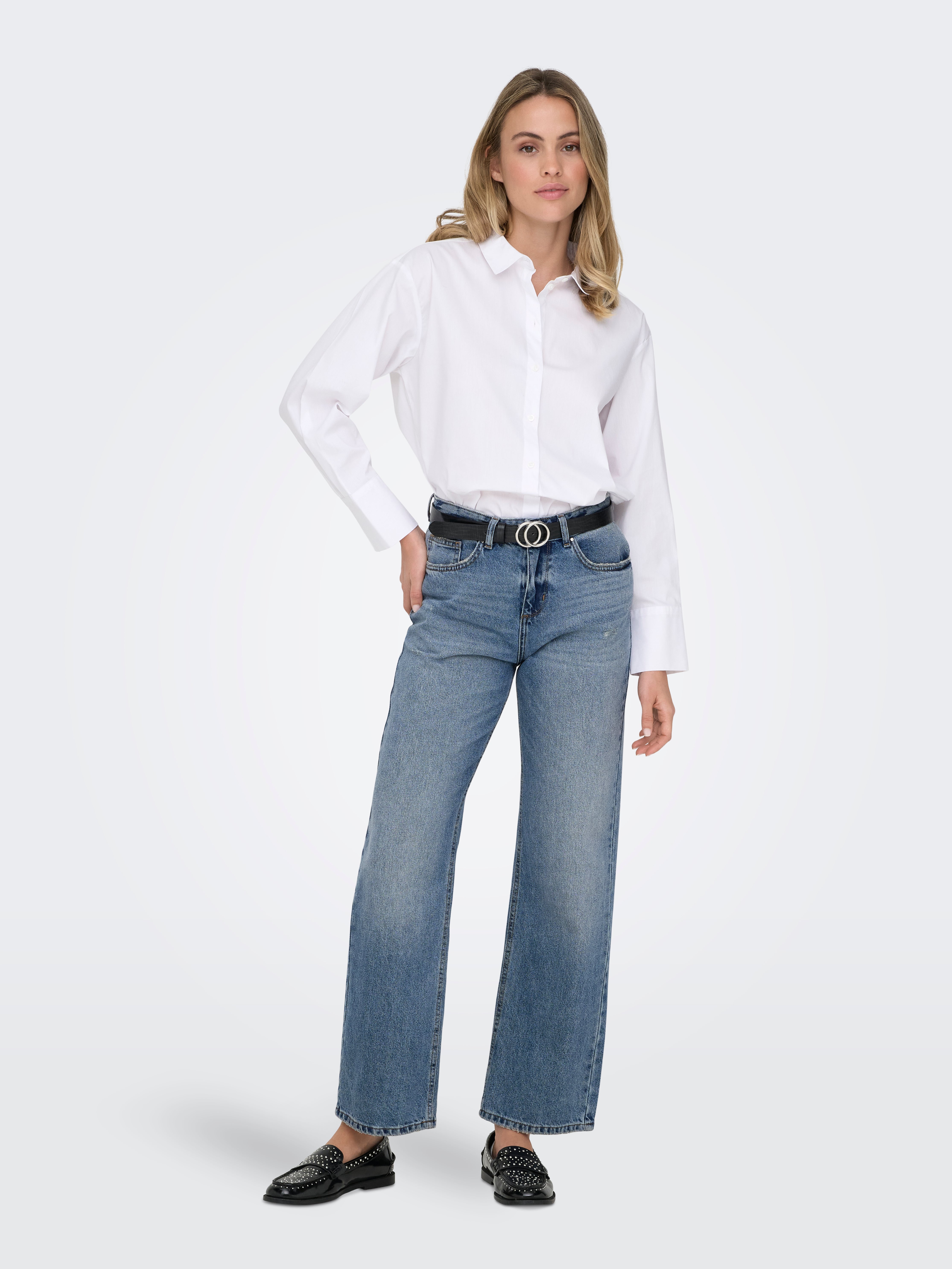 ONLELLA Mittlere Taille Gerade geschnitten Jeans Medium Blue Denim
