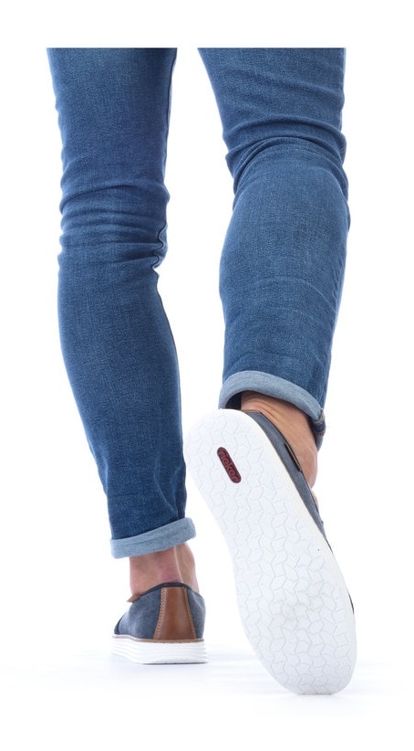 Rieker Slip-On Sneaker  Casual Slipper, Freizeitschuh mit gemustertem Innenfutter