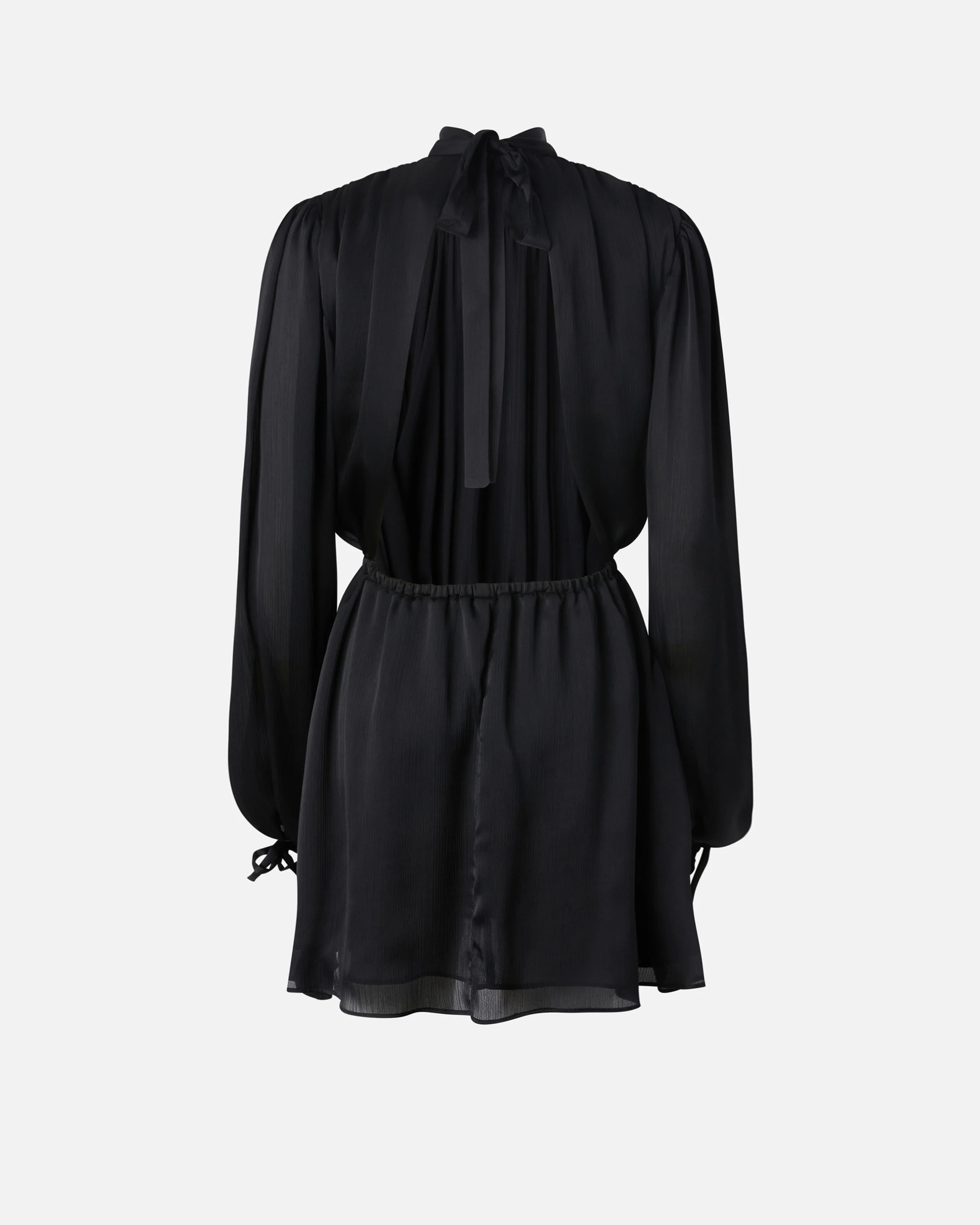 Mini-robe dos nu ondulée | Noir
