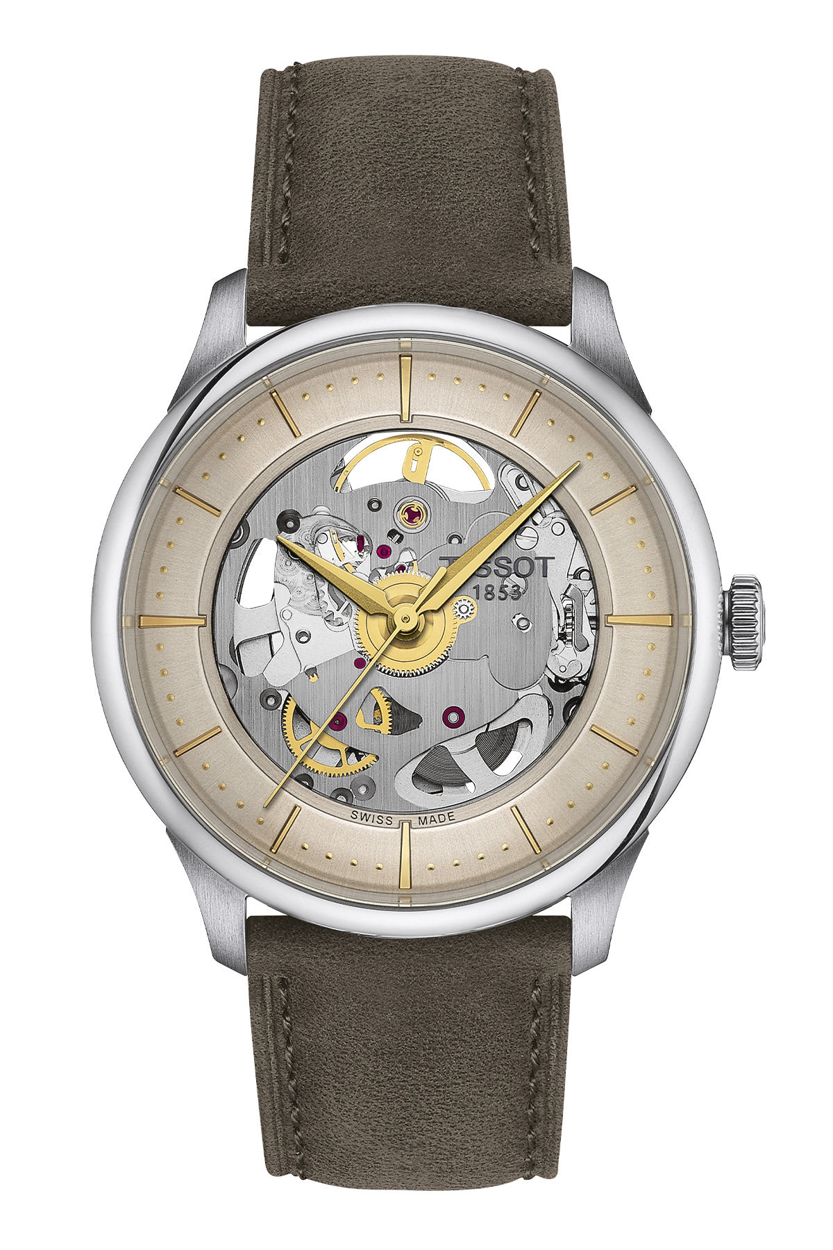 Tissot Chemin des Tourelles Squelette Powermatic 80 Beige