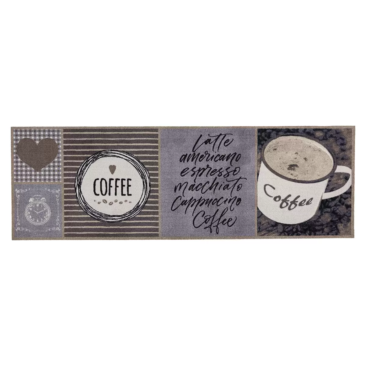 Küchenläufer Cook & Wash coffee,grau