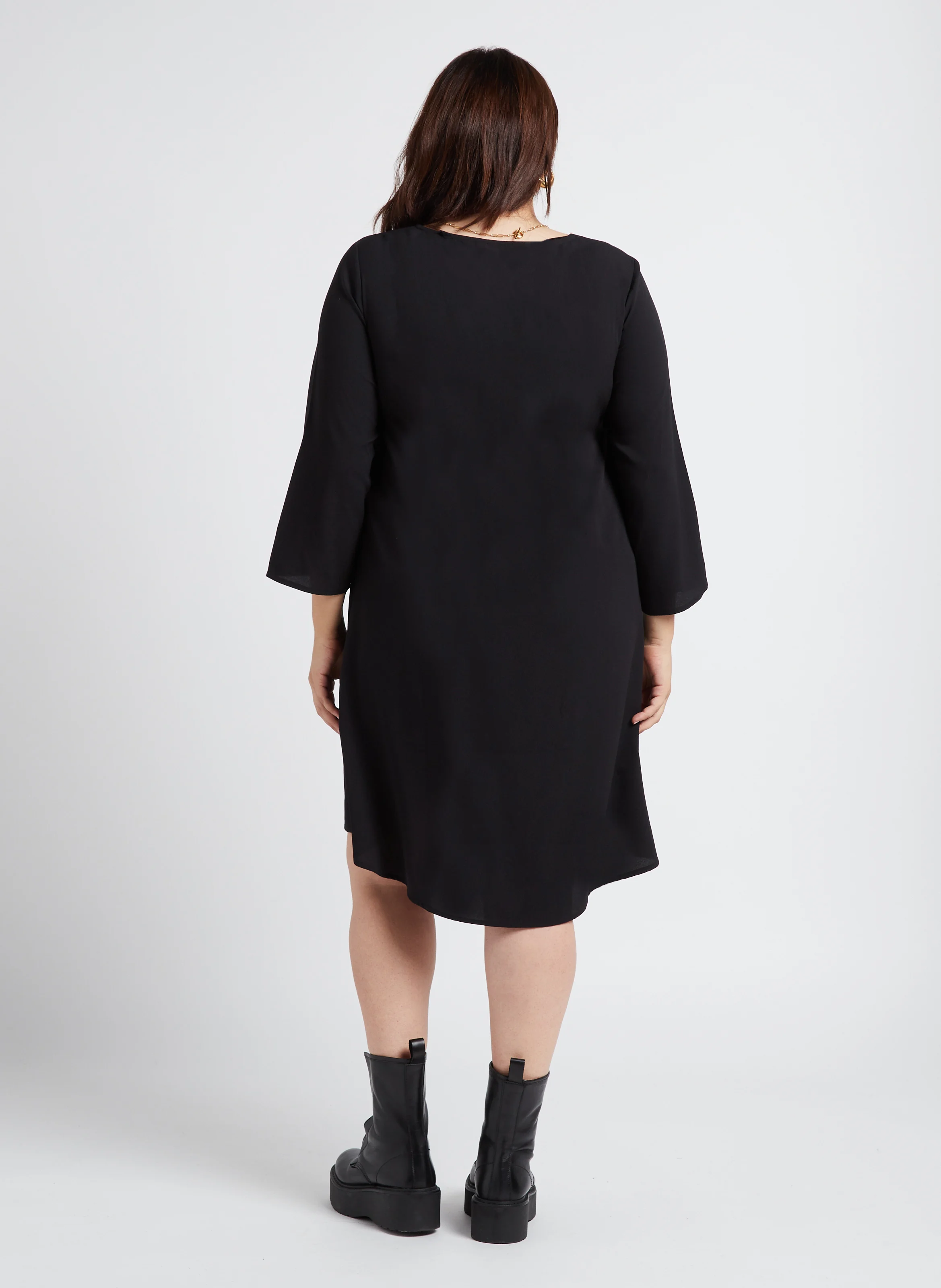 OLIVIA - Robe courte col rond| Noir