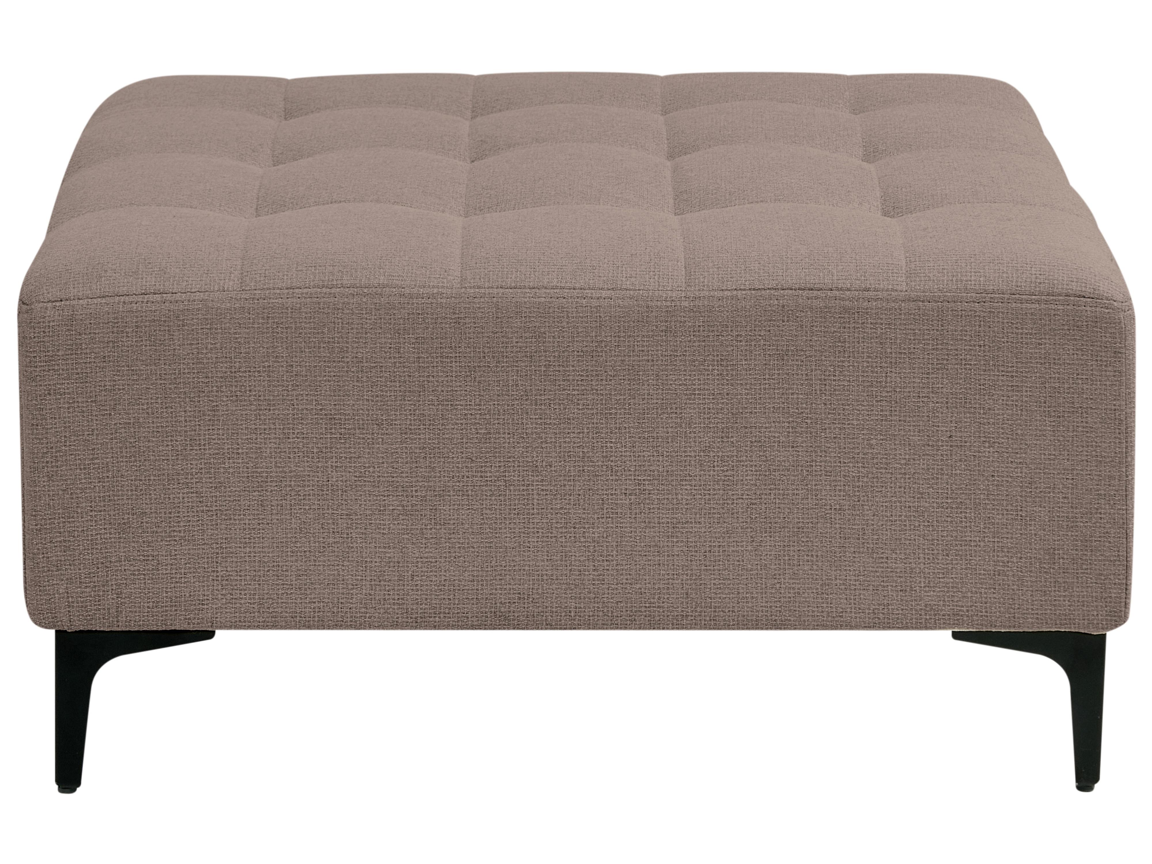 Modulaire hoekslaapbank 4-zits ABERDEEN Stof Taupe met ottomaan rechtszijdig
