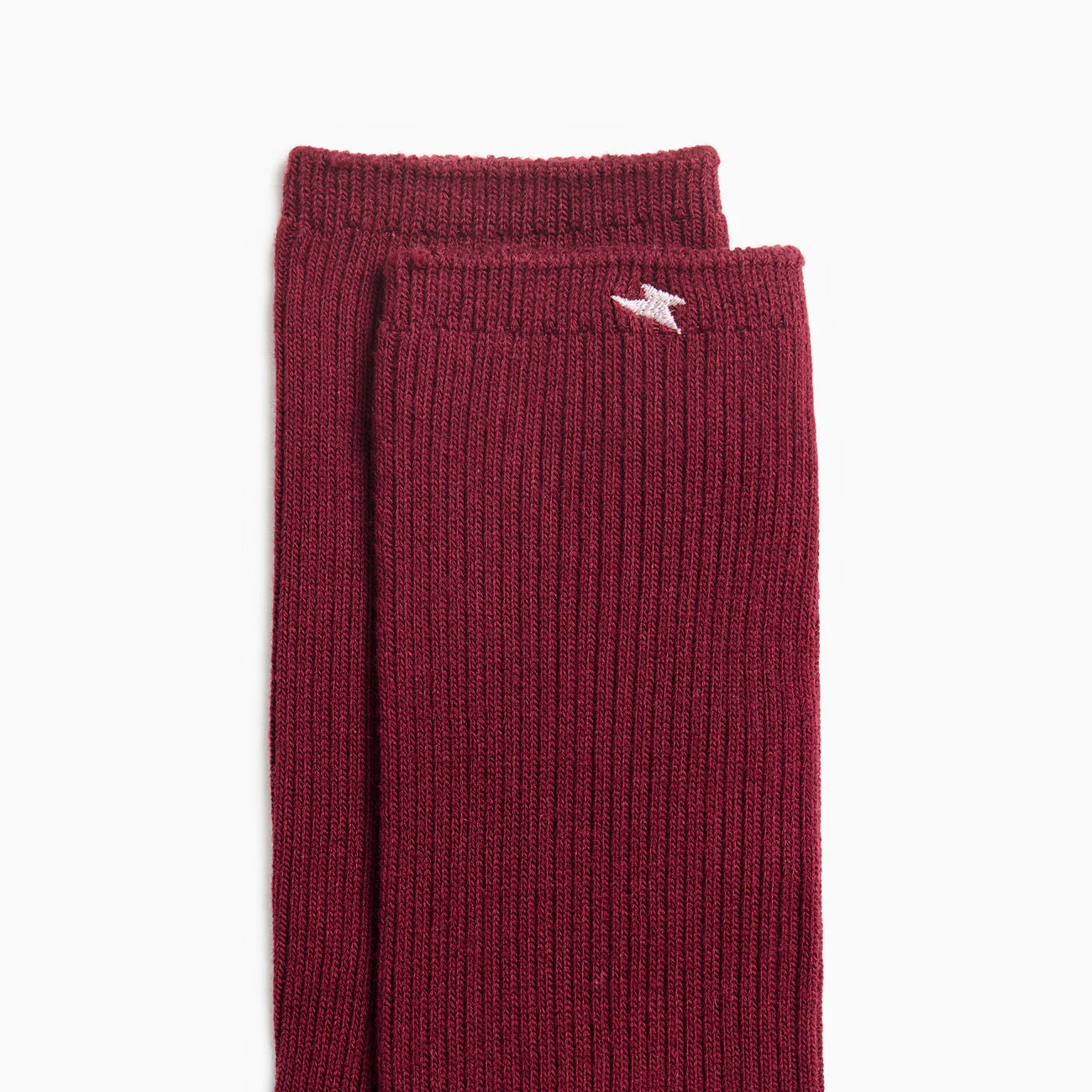 Chaussettes-Chaussettes Ella bordeaux côtelées