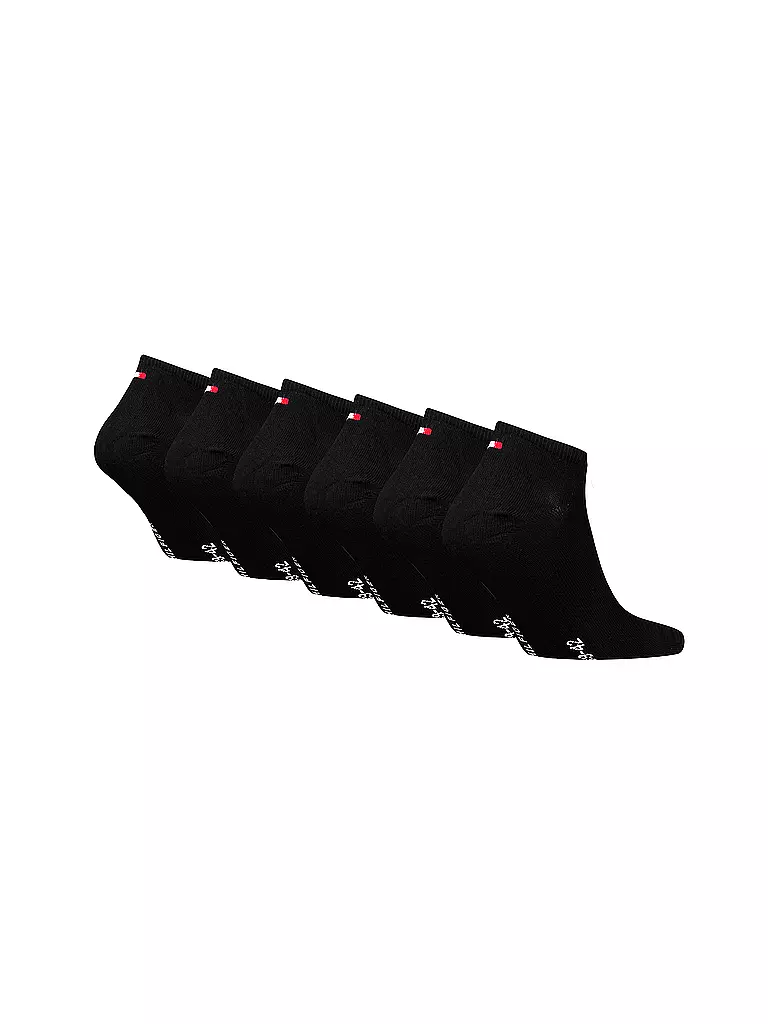 TOMMY HILFIGER Sneaker Socken 6er Pkg. Black  schwarz
