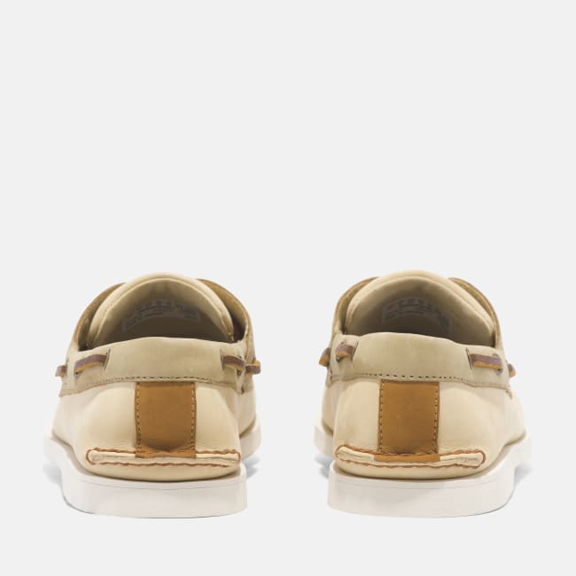 Scarpa da Barca in Pelle Classic da Uomo in                giallo chiaro