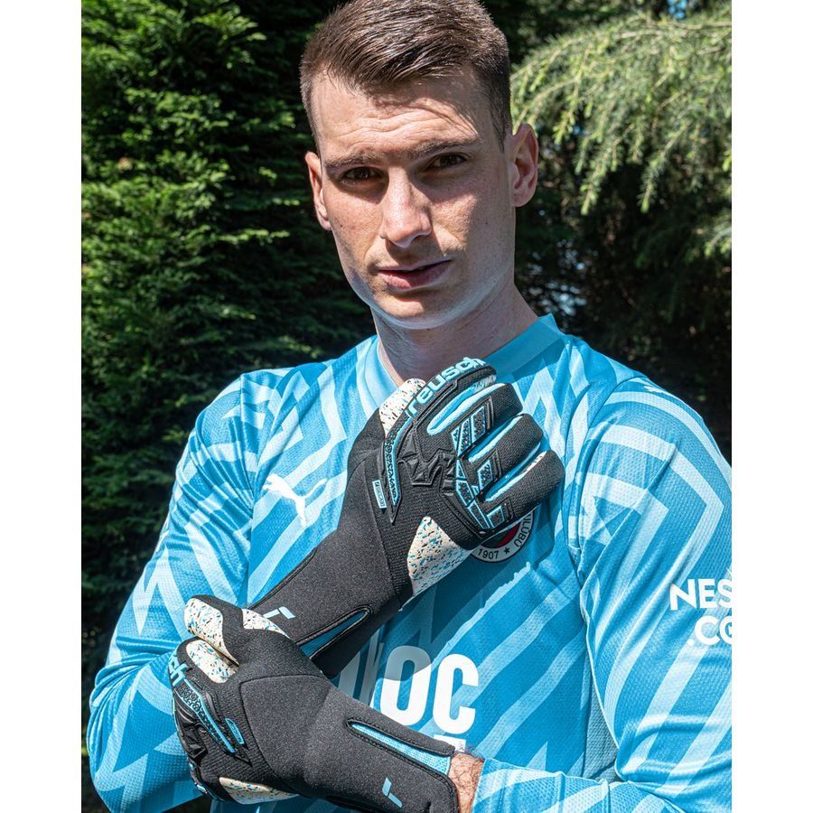 Reusch Gants de Gardien Attrakt FreeGel Fusion Strapless - Noir/Turquoise