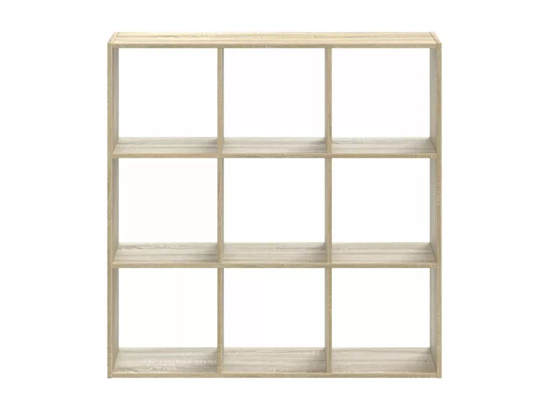 Bibliothèque chêne sonoma 102x32x102 cm bois d'ingénierie
