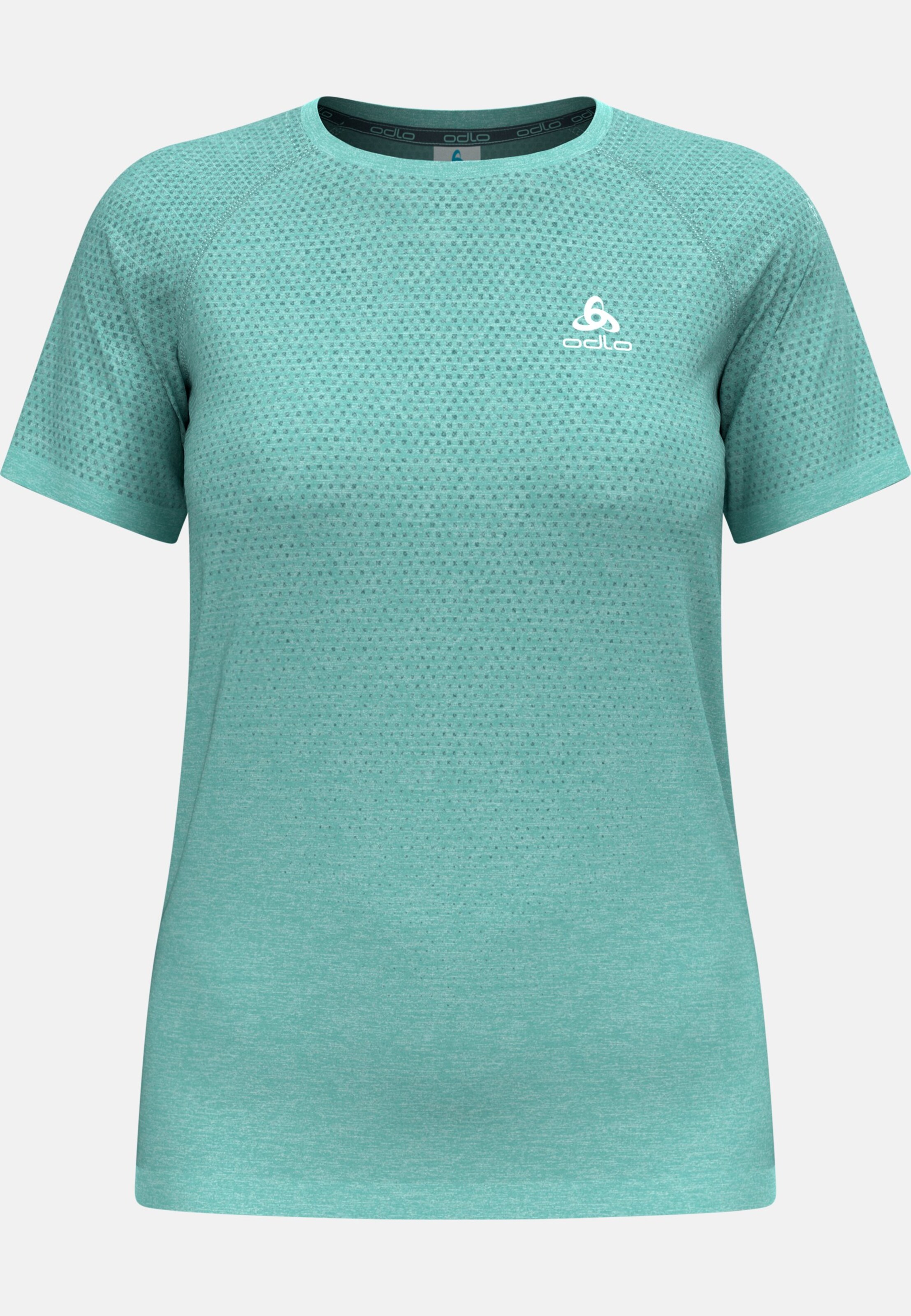 Essentials Seamless Laufshirt in Aqua Haze melange