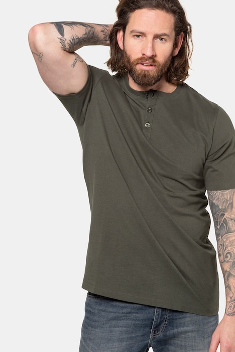 Henley, Basic, Knopfleiste, Halbarm