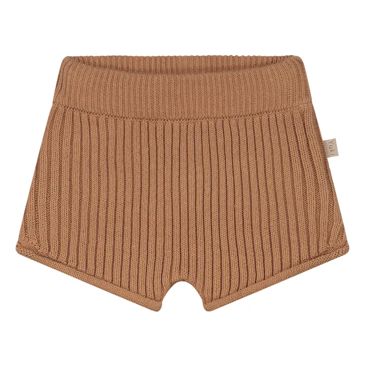 Yuki Shorts Maille Coton Bio | Camel