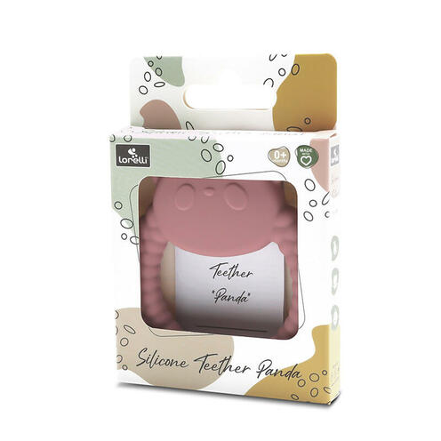 Hochet de dentition en silicone Panda Rose - LORELLI