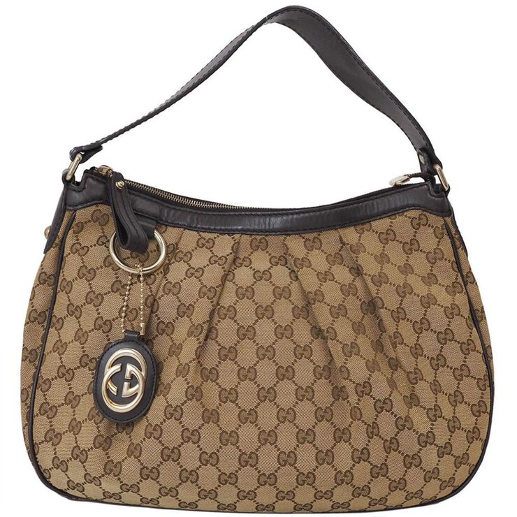 Gucci Vintage Gucci Shoulder Bag Beige