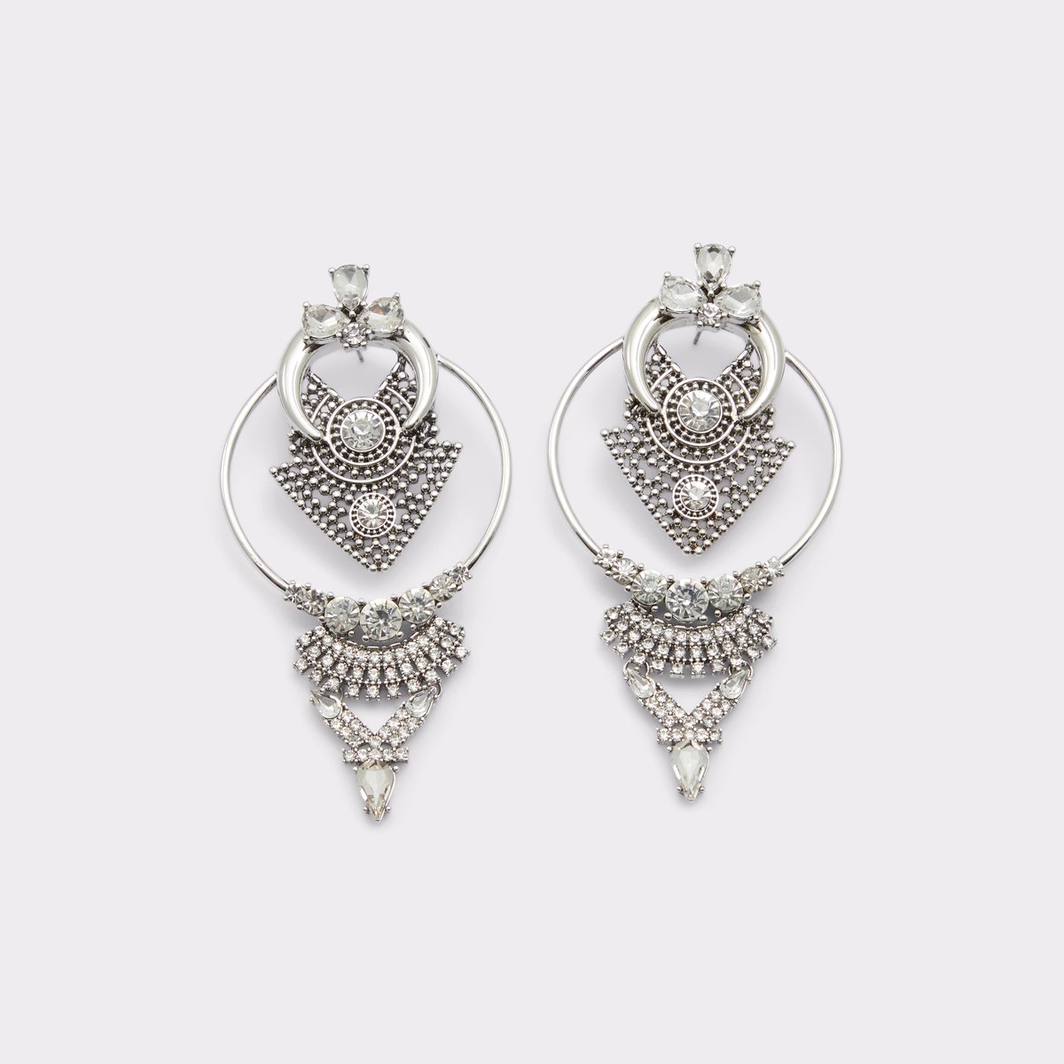 Neif Black-Silver Multi Women Earrings