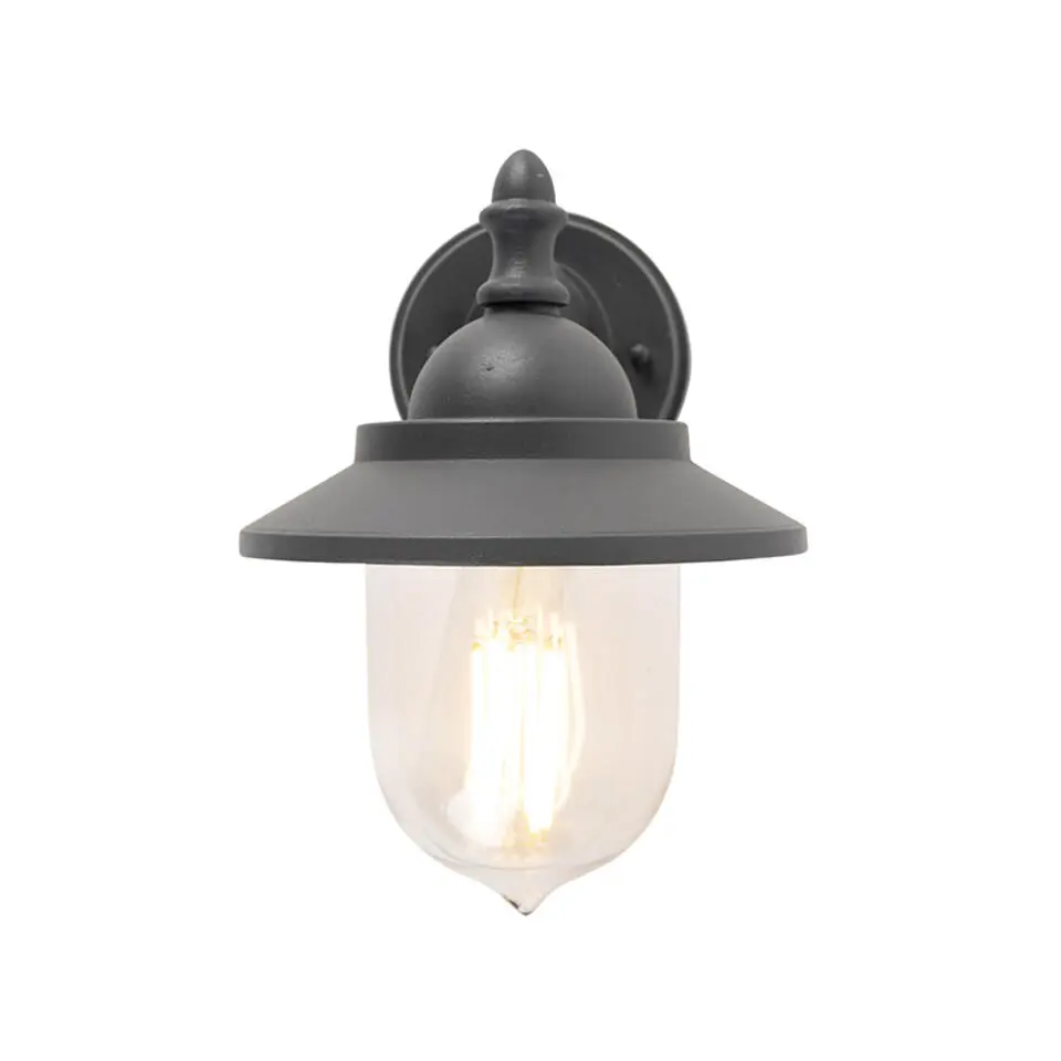 Qazqa wandlampen buiten oxford grijs e27