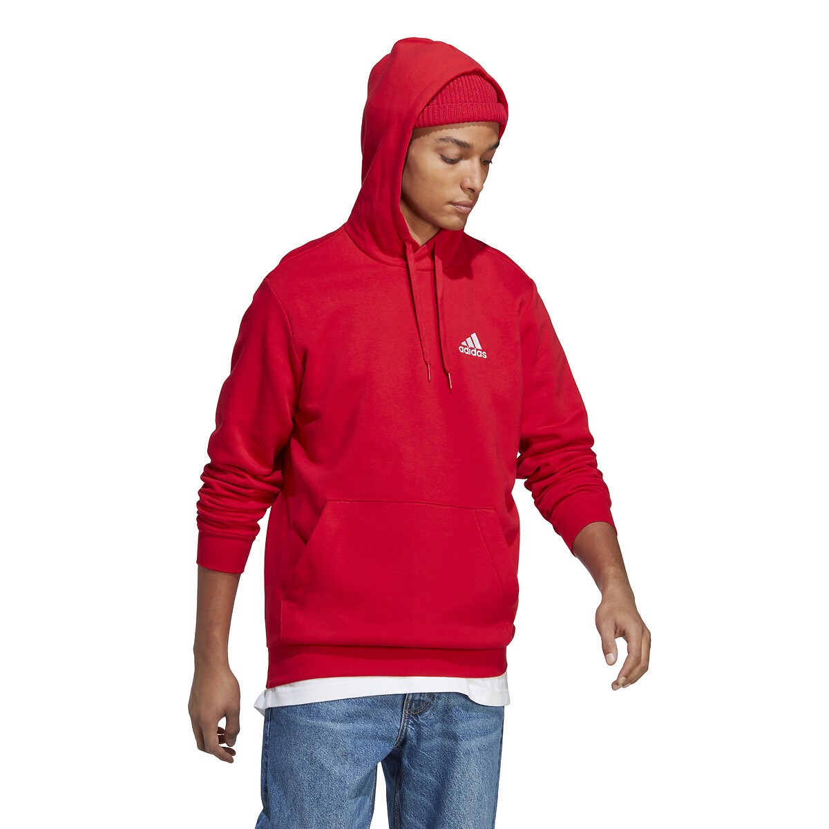 ADIDAS ROUPAS ESPORTIVAS<br>Moletom com capuz e logo pequeno