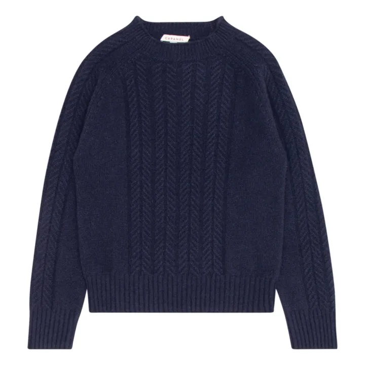 Caramel Pull Cachemire Scout | Bleu nuit